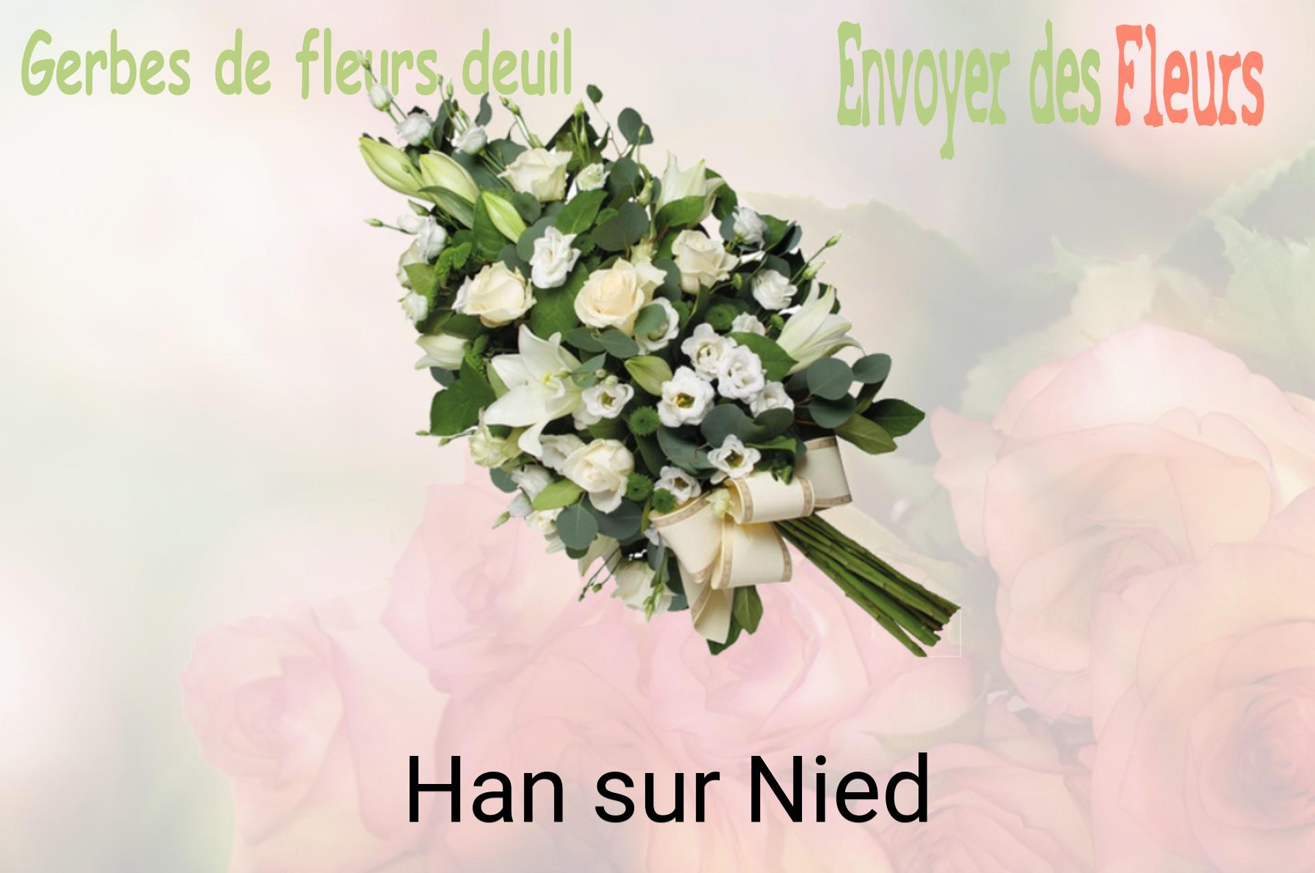 Gerbe de fleurs de deuil livrée à Han-sur-Nied